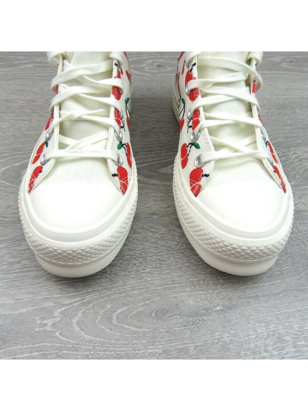 Converse Chuck Taylor All Star Lift Platform Cherries Womens Size 7.5 NEW - Picture 5 of 14